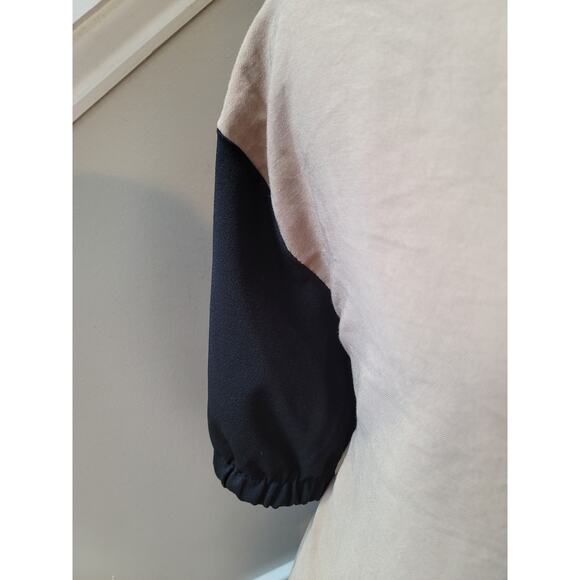 Zara Basic Hoodie Dress Womens Small Beige Black Short Sleeve Casual Streetwear - Picture 7 of 14